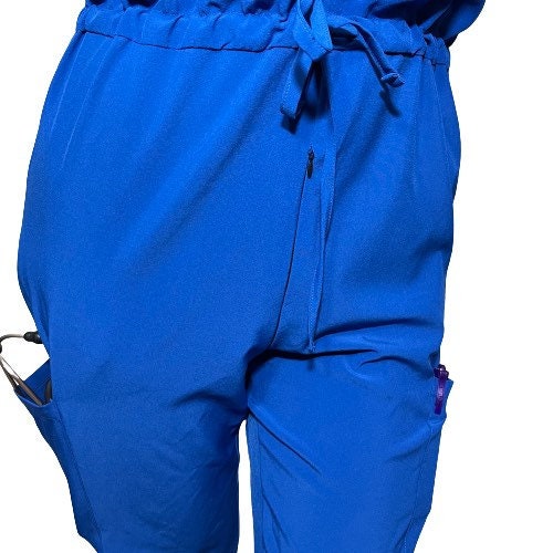 Royal blue Jumpsuit scrub AKA ‘workaholic’ soft stretch fabric