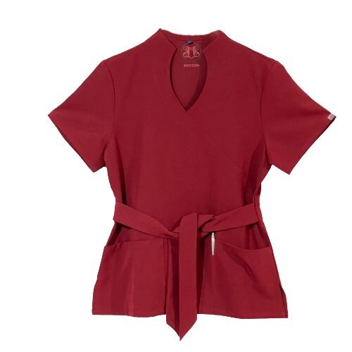 Burgundy Scrub suit soft stretch fabric