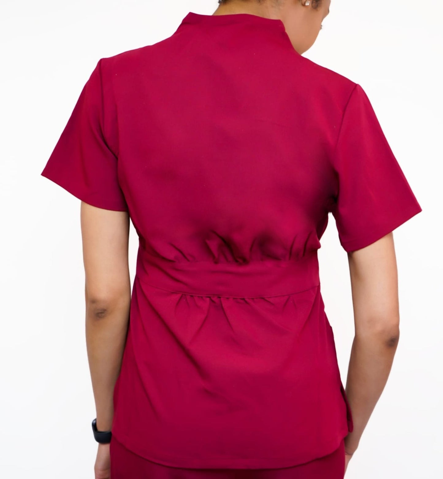 Burgundy Scrub suit soft stretch fabric