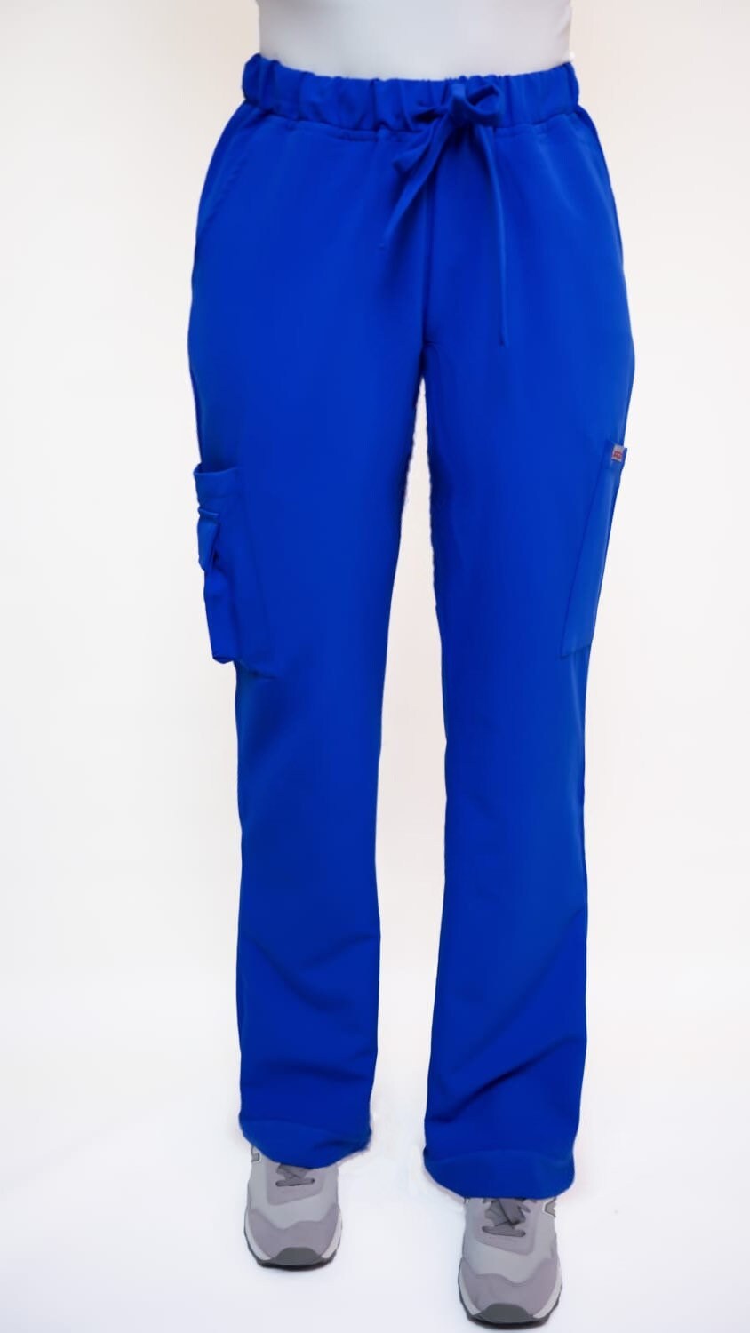 Royal blue scrub set soft stretch fabric