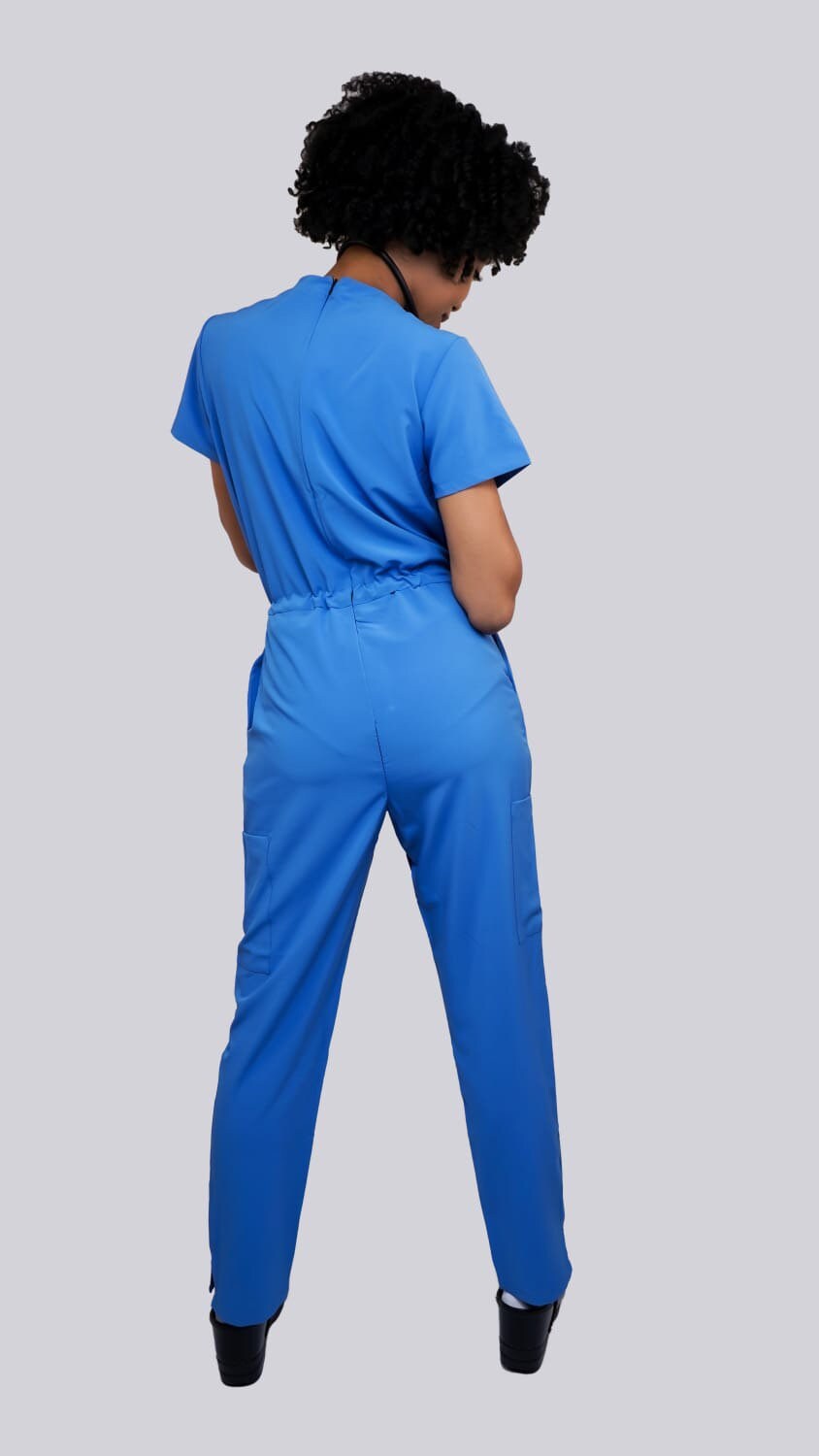 Ceil blue Jumpsuit scrub soft stretch fabric