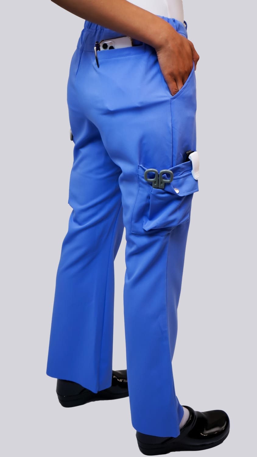 Ceil blue medical scrub suit soft stretch fabric