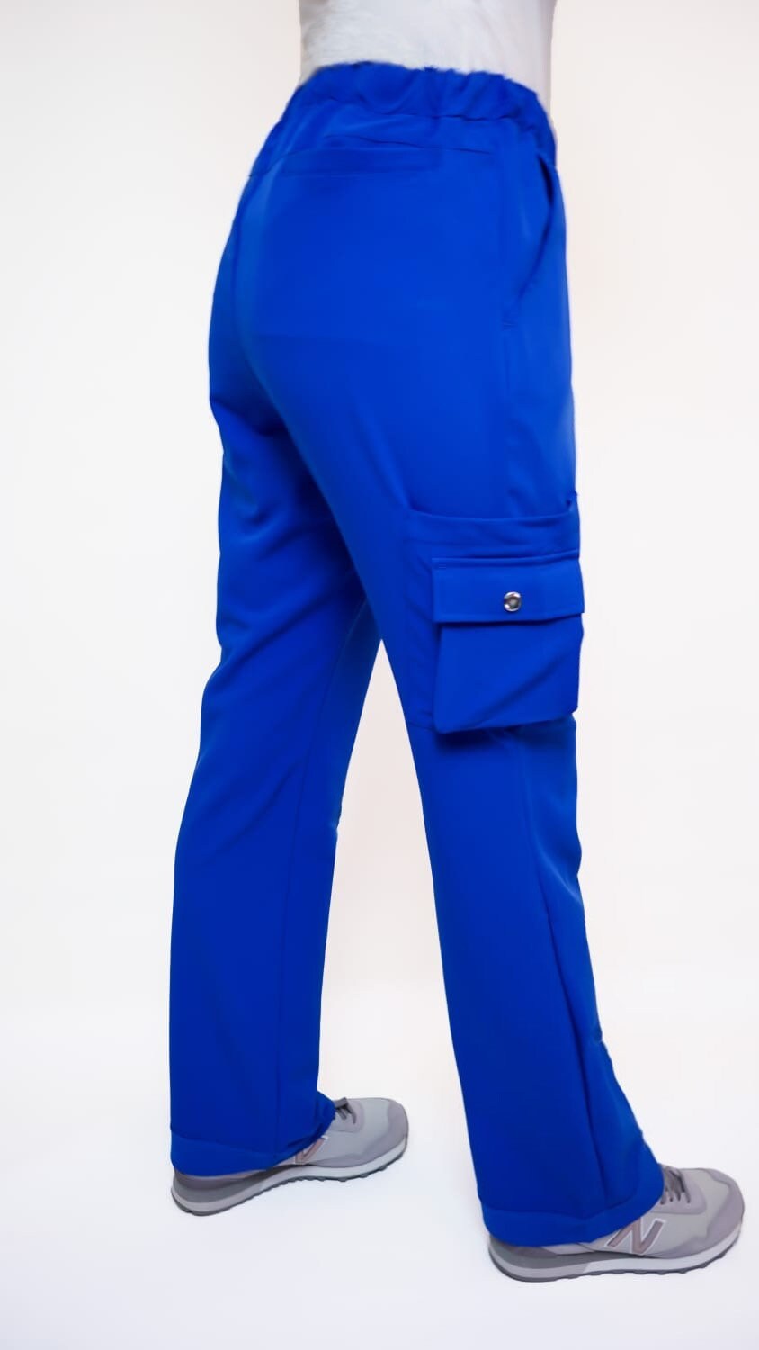 Royal blue scrub set soft stretch fabric